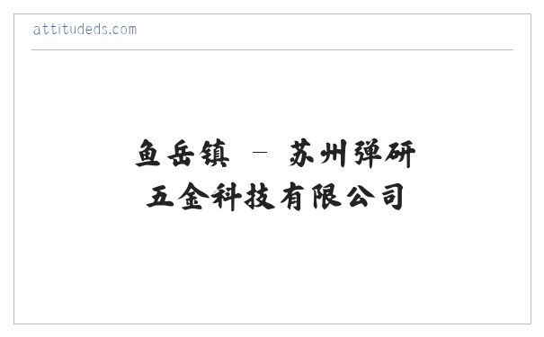 苏州弹研五金科技有限公司 缩略图